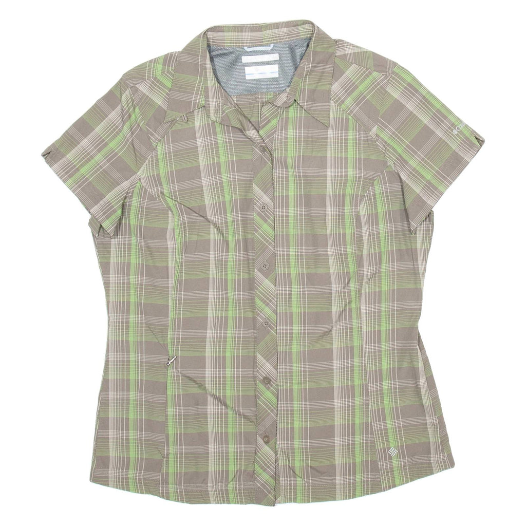 COLUMBIA Womens Shirt Green Check M