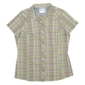 COLUMBIA Womens Shirt Green Check M