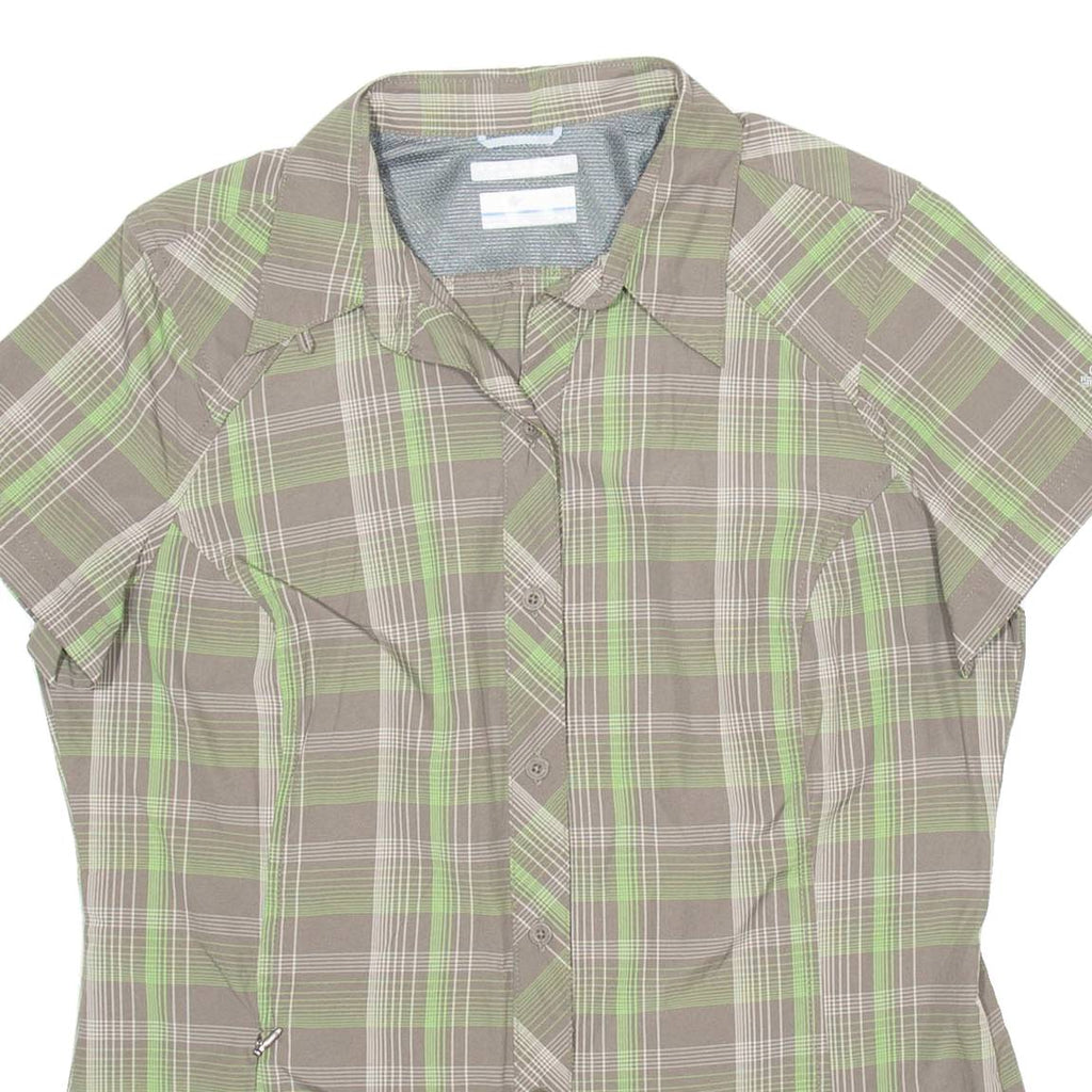 COLUMBIA Womens Shirt Green Check M