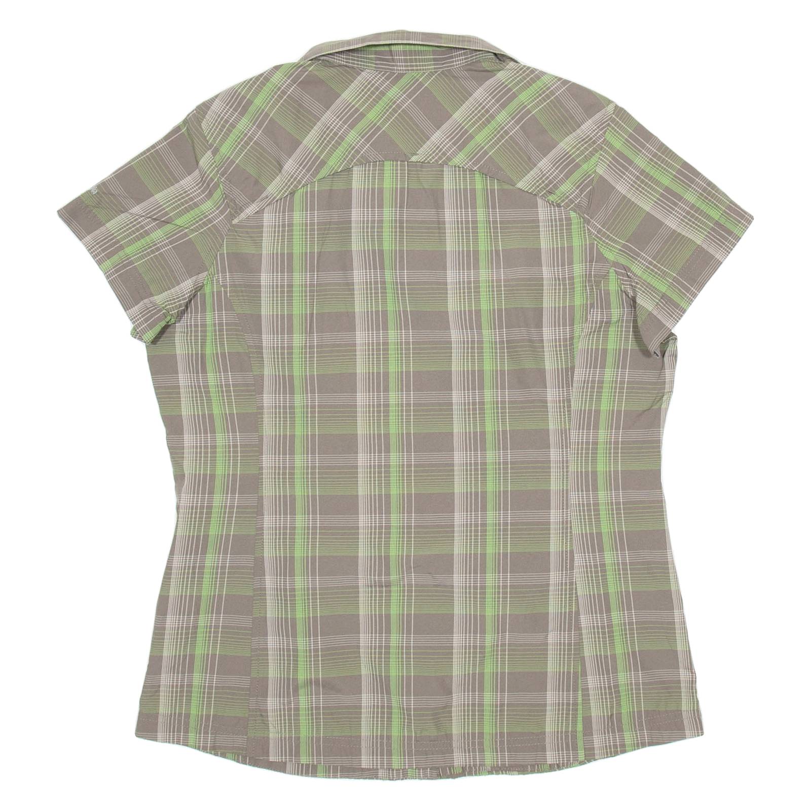 COLUMBIA Womens Shirt Green Check M