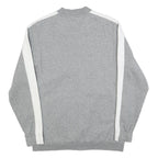 PUMA Mens Grey & White Zip Jacket L Cotton Blend Plain Sportswear Casual