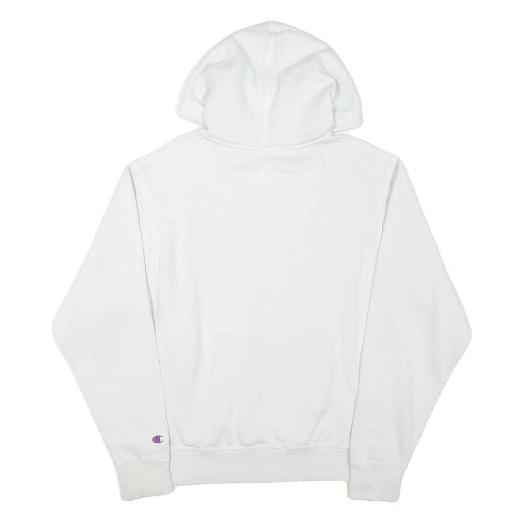 CHAMPION Mens White Pullover Hoodie S Cotton Blend Casual Sportswear