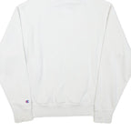CHAMPION Mens White Pullover Hoodie S Cotton Blend Casual Sportswear