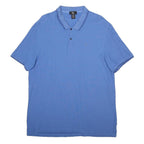 CALVIN KLEIN Mens Blue XL Polo Shirt Cotton Short Sleeve Plain Casual Basics