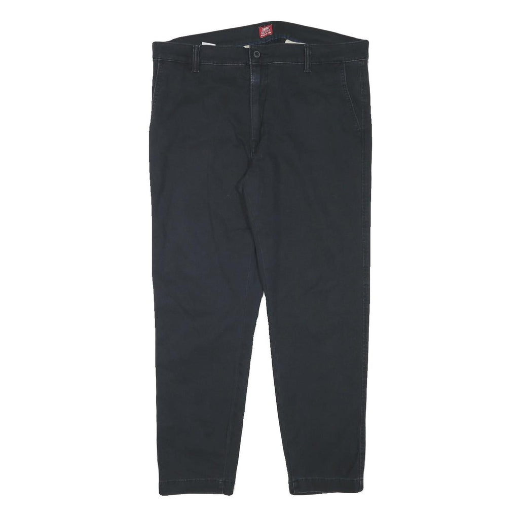 LEVI'S Mens Black Slim Trousers W36 L27 Cotton Blend Zip Close Fit Casual