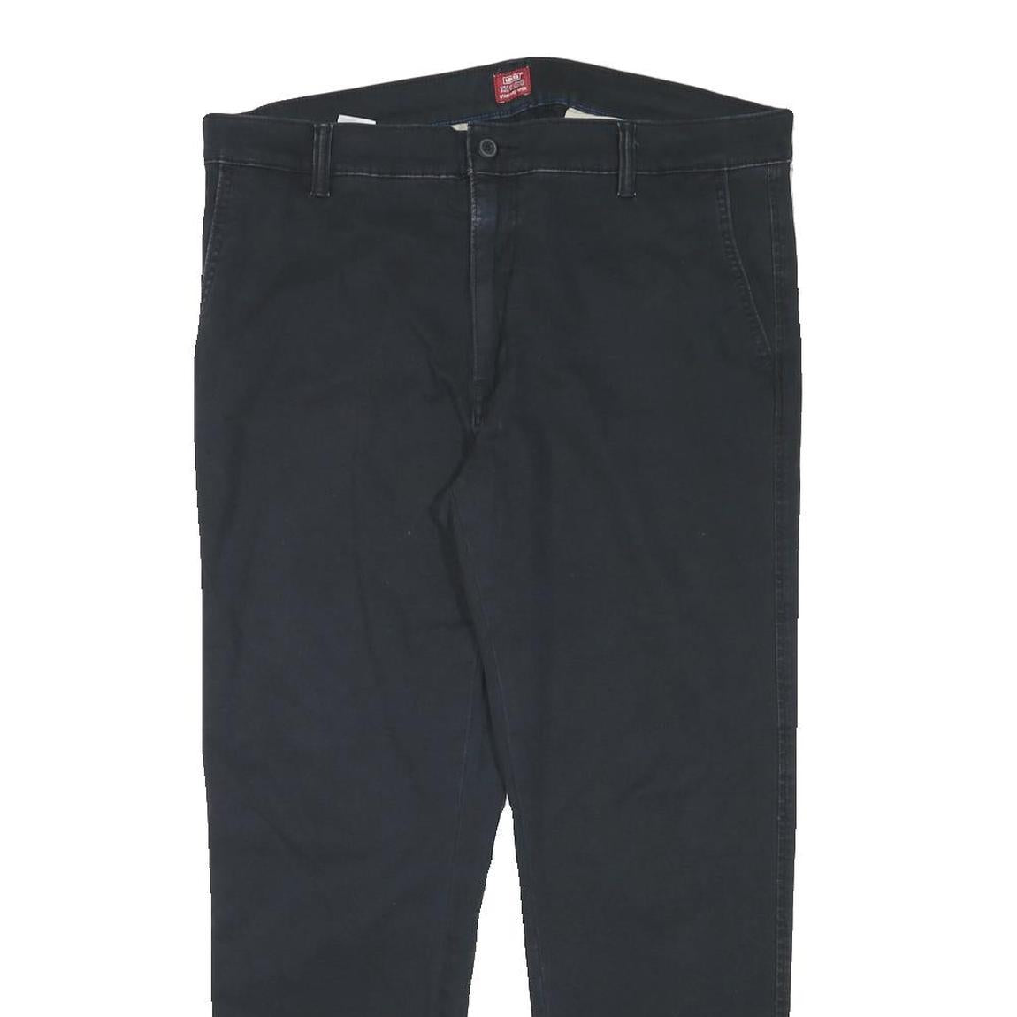 LEVI'S Mens Black Slim Trousers W36 L27 Cotton Blend Zip Close Fit Casual