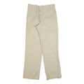 DICKIES Mens Cotton Blend Beige Regular Straight Fit Trousers W28 L30 Workwear