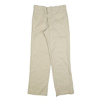 DICKIES Mens Cotton Blend Beige Regular Straight Fit Trousers W28 L30 Workwear