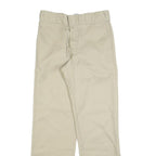 DICKIES Mens Cotton Blend Beige Regular Straight Fit Trousers W28 L30 Workwear