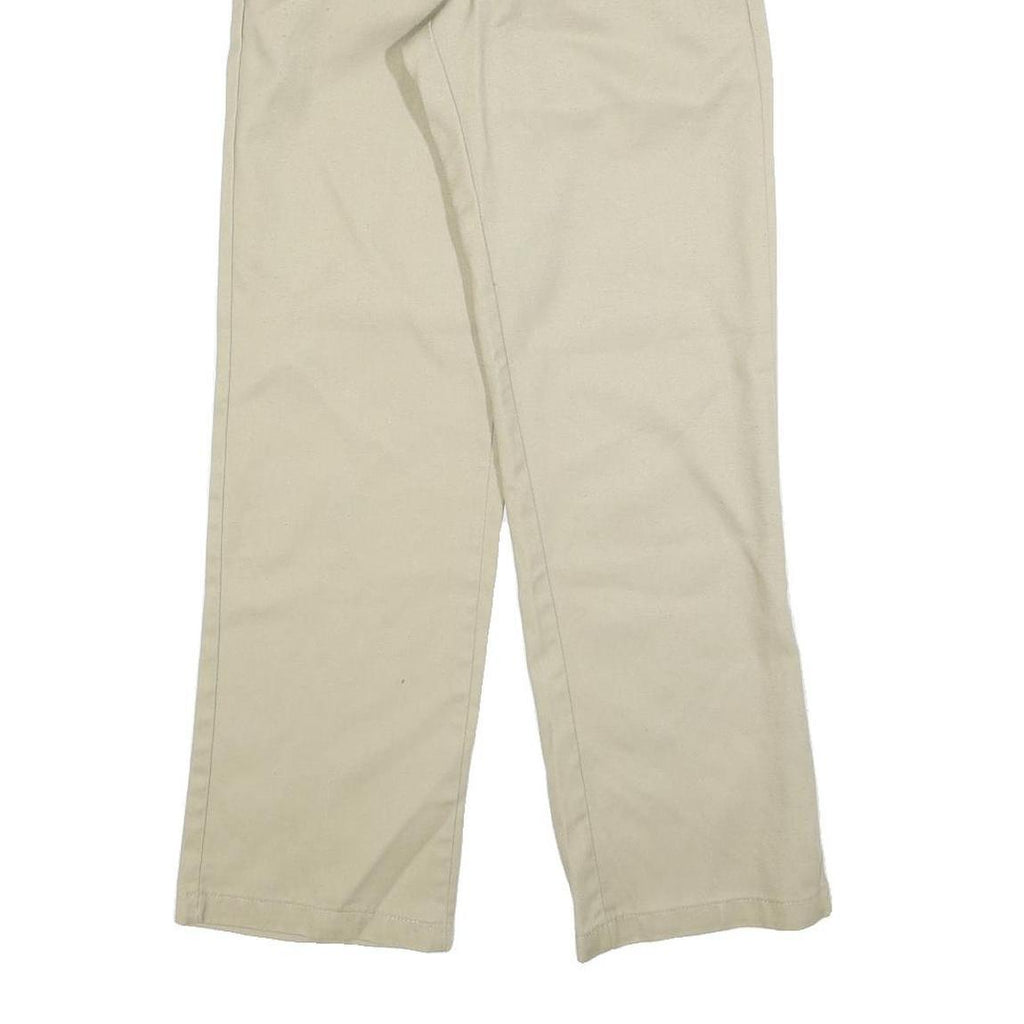 DICKIES Mens Cotton Blend Beige Regular Straight Fit Trousers W28 L30 Workwear