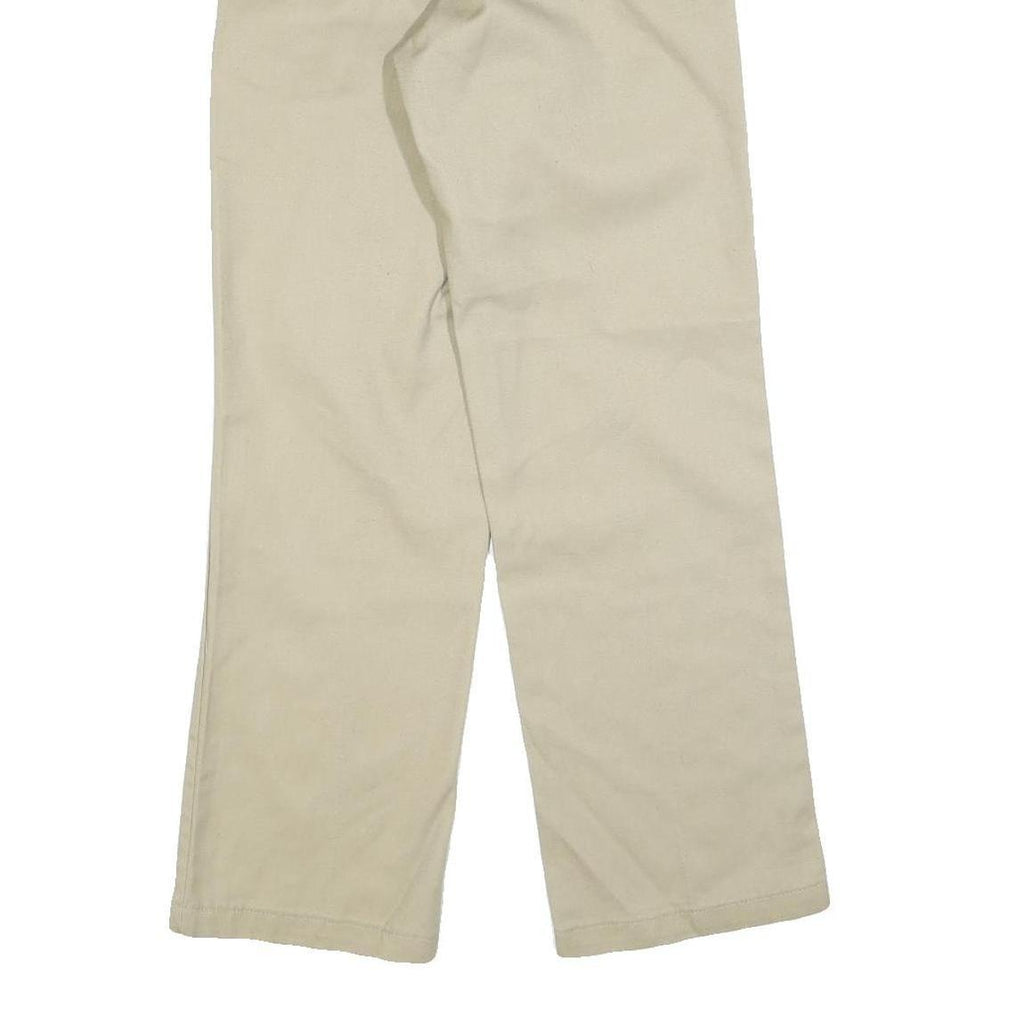 DICKIES Mens Cotton Blend Beige Regular Straight Fit Trousers W28 L30 Workwear