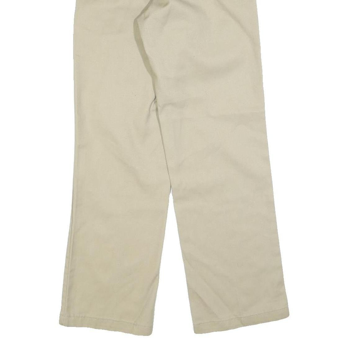 DICKIES Mens Cotton Blend Beige Regular Straight Fit Trousers W28 L30 Workwear