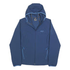 JACK WOLFSKIN Womens Blue Outdoor Jacket UK 18 Polyester Blend Hooded Zip
