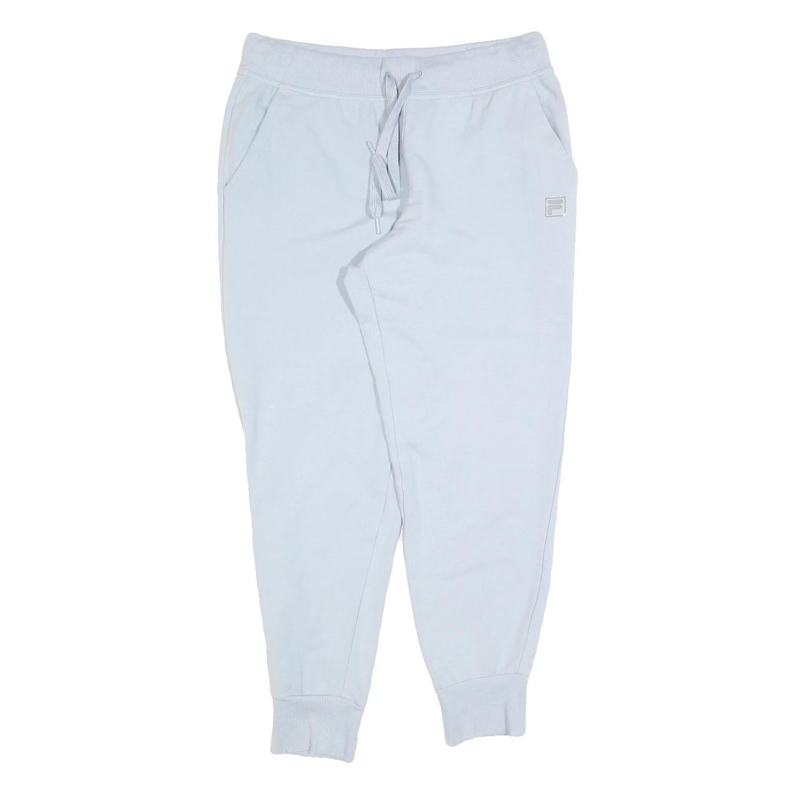 FILA Womens Joggers White Regular Tapered M W28 L28 Cotton Blend Comfort