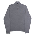 NAUTICA Mens Jumper Green 1/4 Zip Tight Knit M