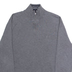 NAUTICA Mens Jumper Green 1/4 Zip Tight Knit M