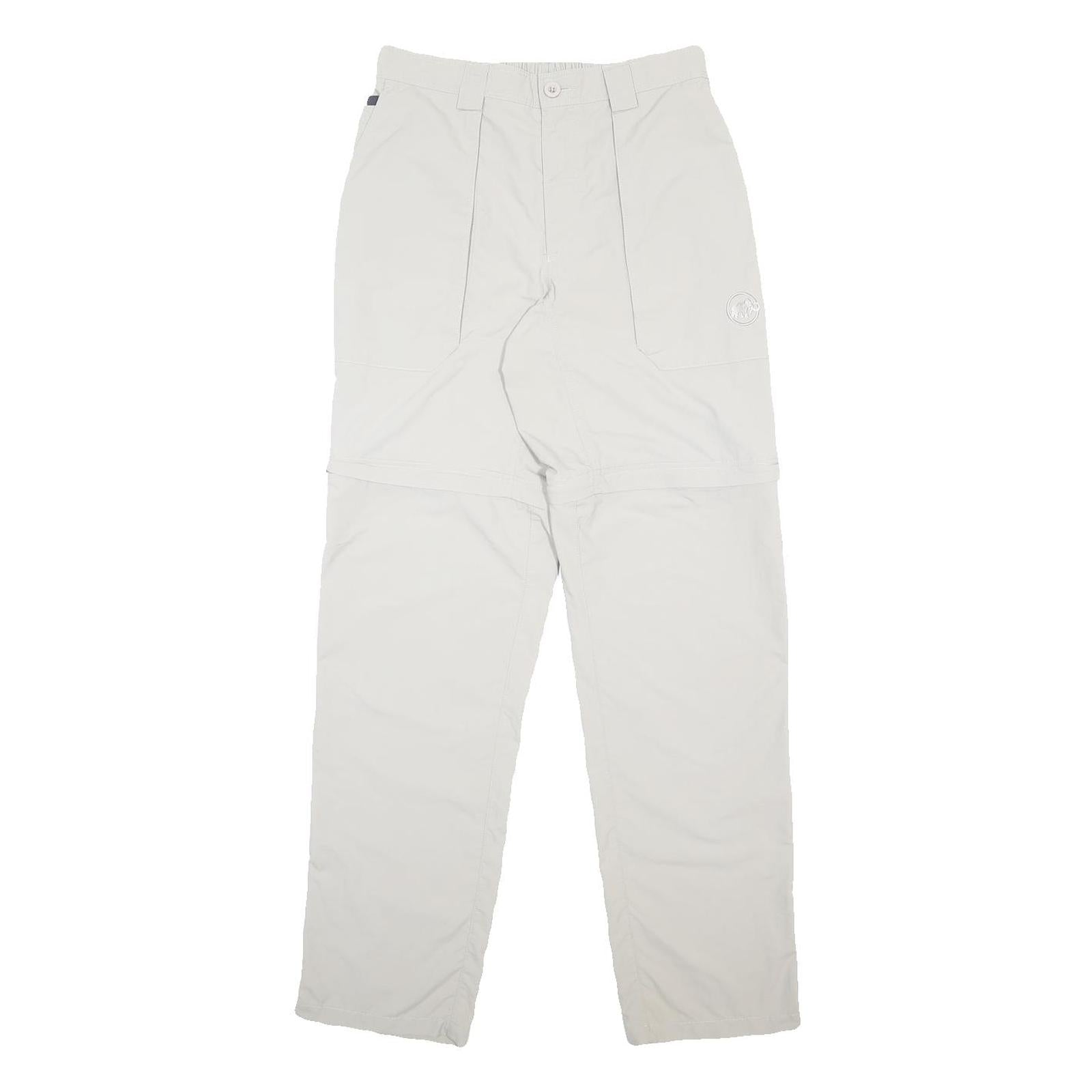 MAMMUT Womens Nylon White Regular Zip Trousers W28 L33 Outdoor Casual Climbing
