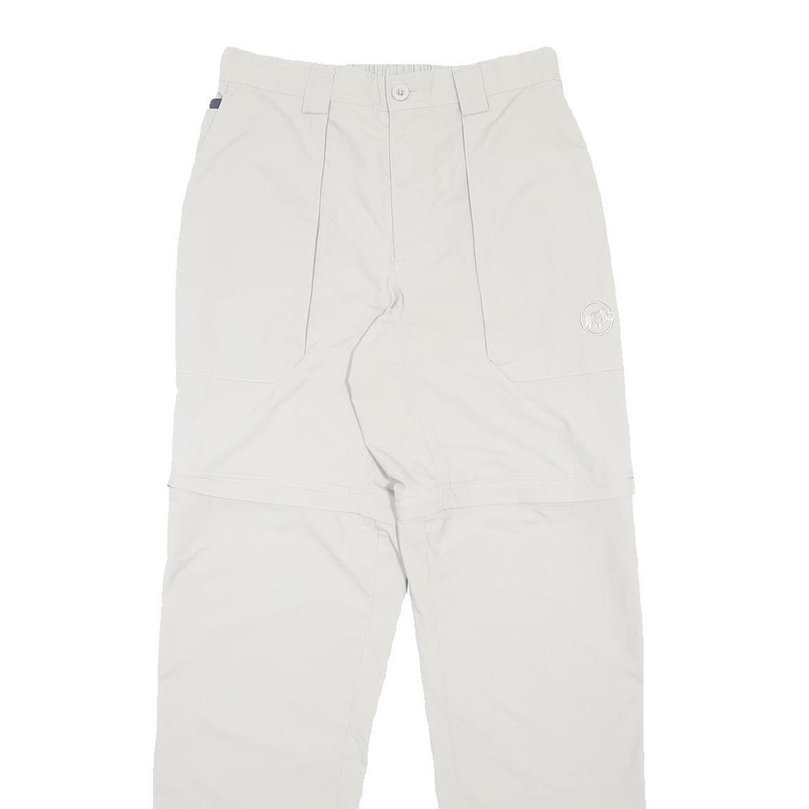 MAMMUT Womens Nylon White Regular Zip Trousers W28 L33 Outdoor Casual Climbing