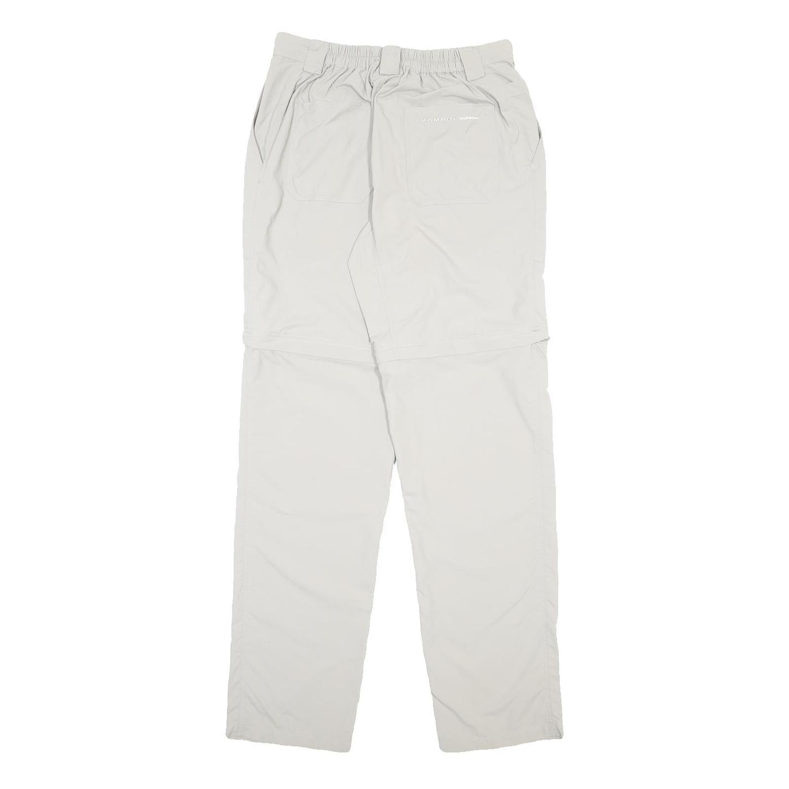 MAMMUT Womens Nylon White Regular Zip Trousers W28 L33 Outdoor Casual Climbing