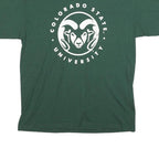MV SPORT Mens Green Colorado State University Graphic T-Shirt L Short Sleeve