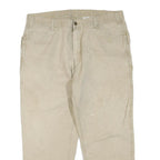 CARHARTT Mens Regular Beige Cotton Blend Regular Fit Work Trousers W40 L25