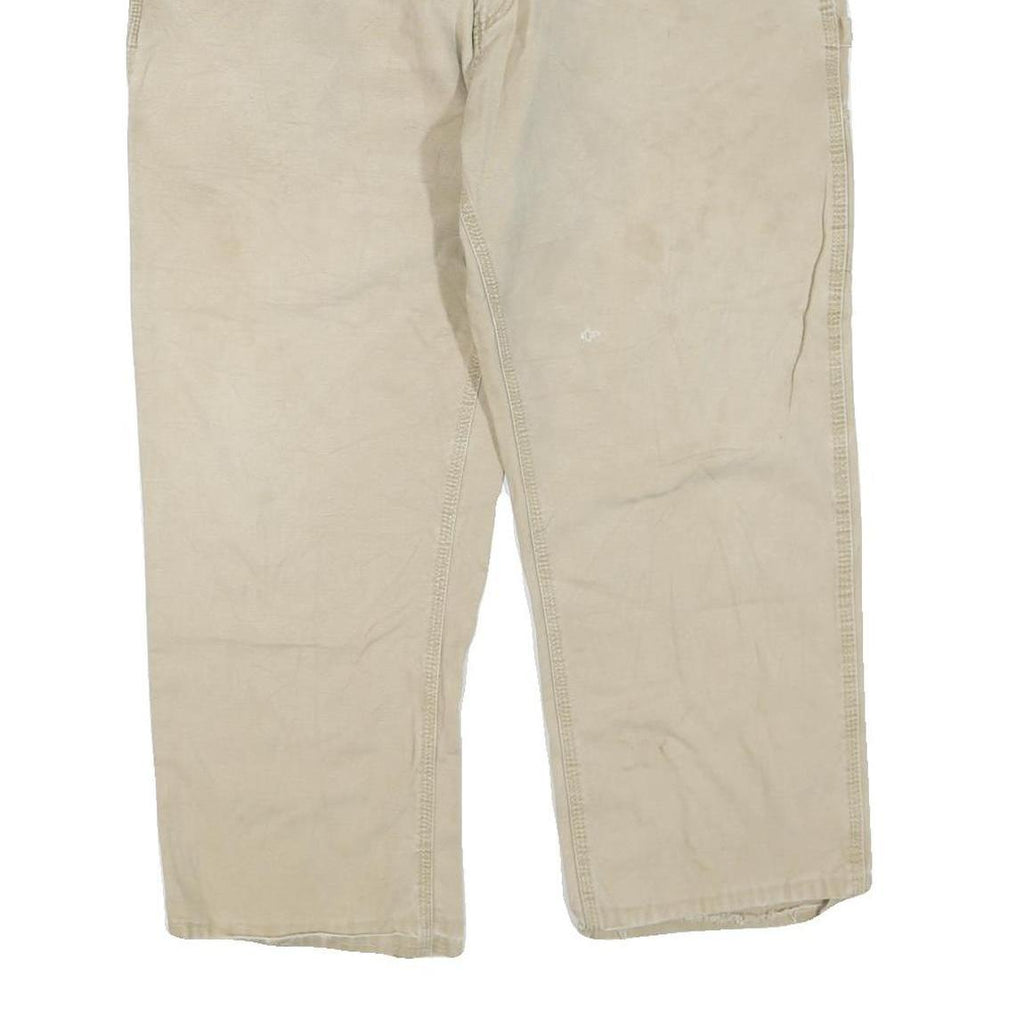 CARHARTT Mens Regular Beige Cotton Blend Regular Fit Work Trousers W40 L25