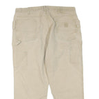 CARHARTT Mens Regular Beige Cotton Blend Regular Fit Work Trousers W40 L25