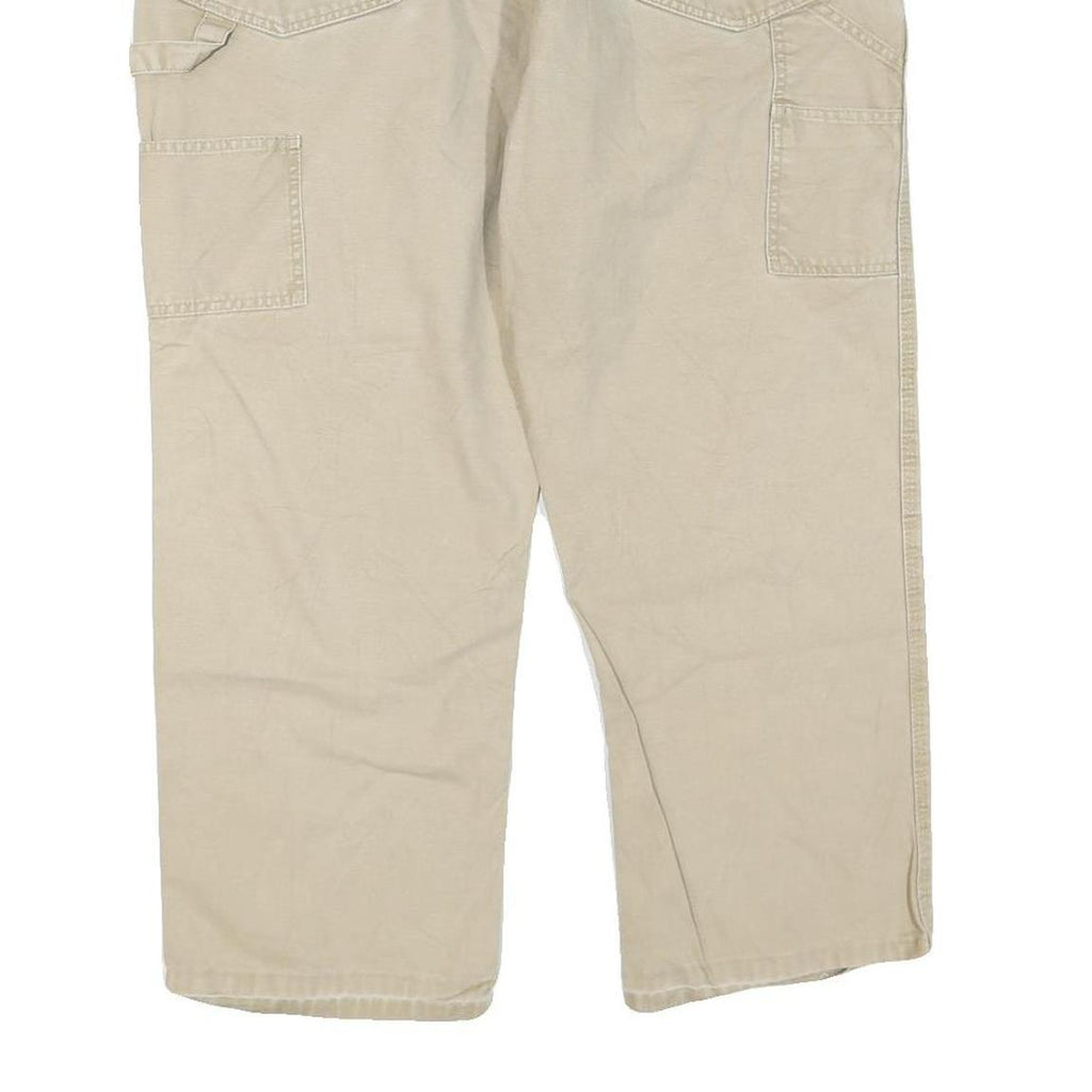 CARHARTT Mens Regular Beige Cotton Blend Regular Fit Work Trousers W40 L25