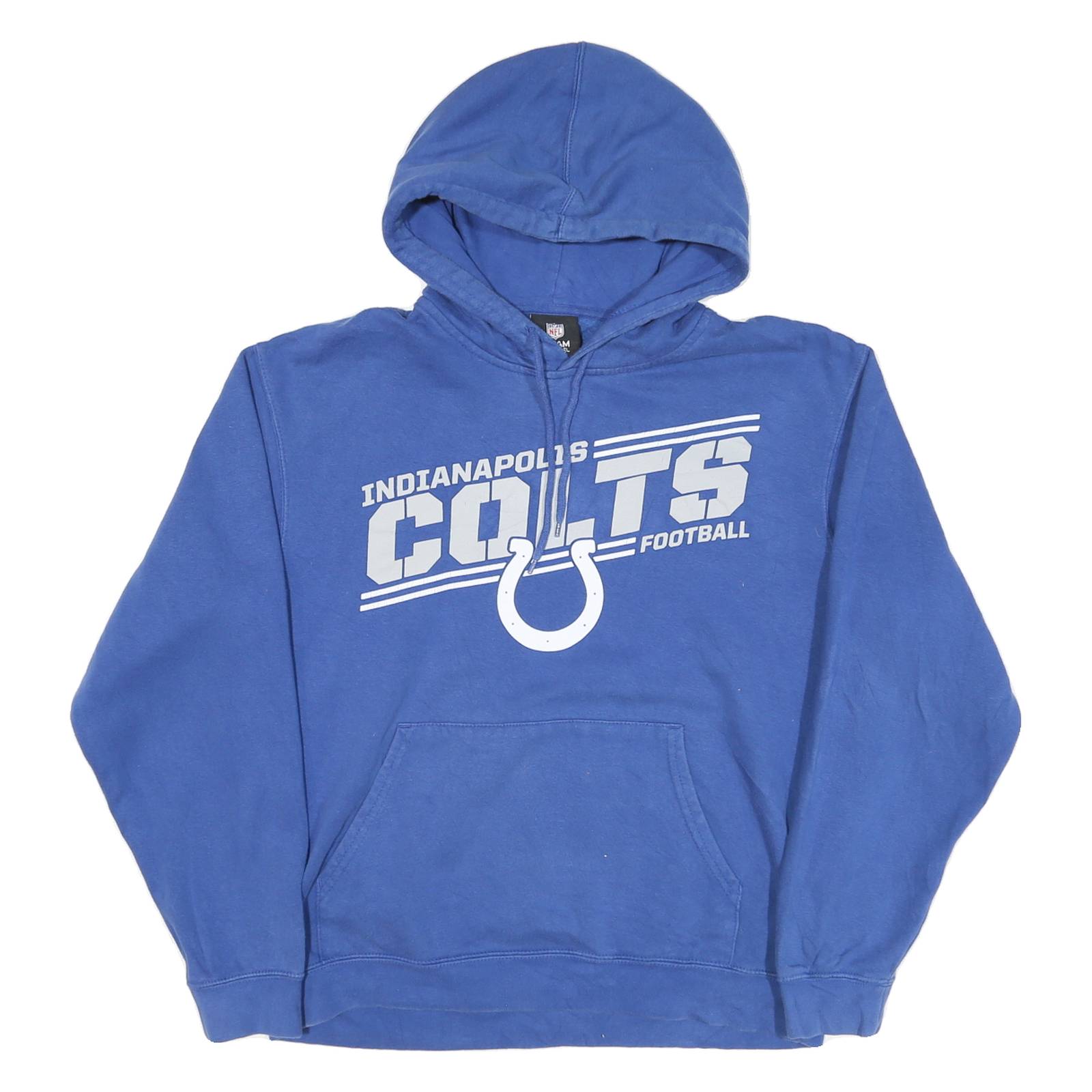 NFL Mens Blue Indianapolis Colts Football Pullover Hoodie M Cotton Blend