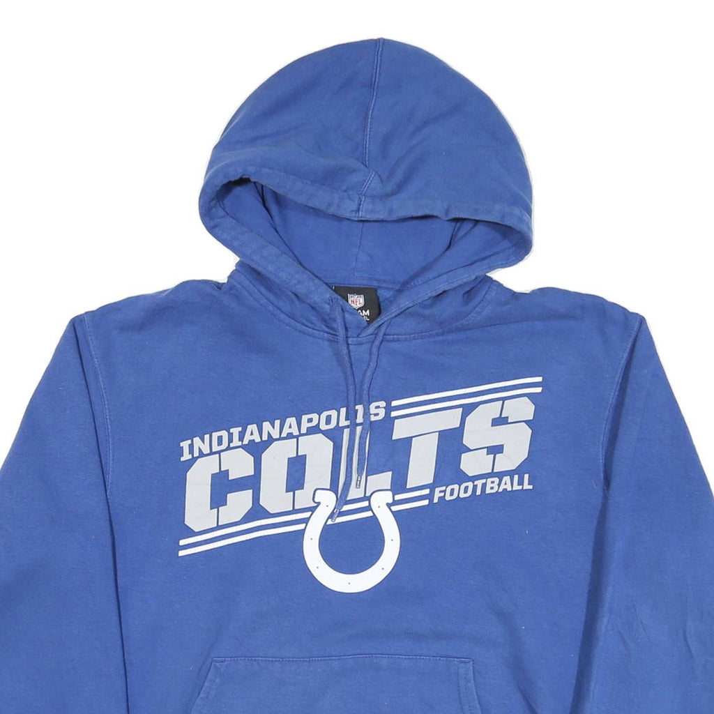 NFL Mens Blue Indianapolis Colts Football Pullover Hoodie M Cotton Blend