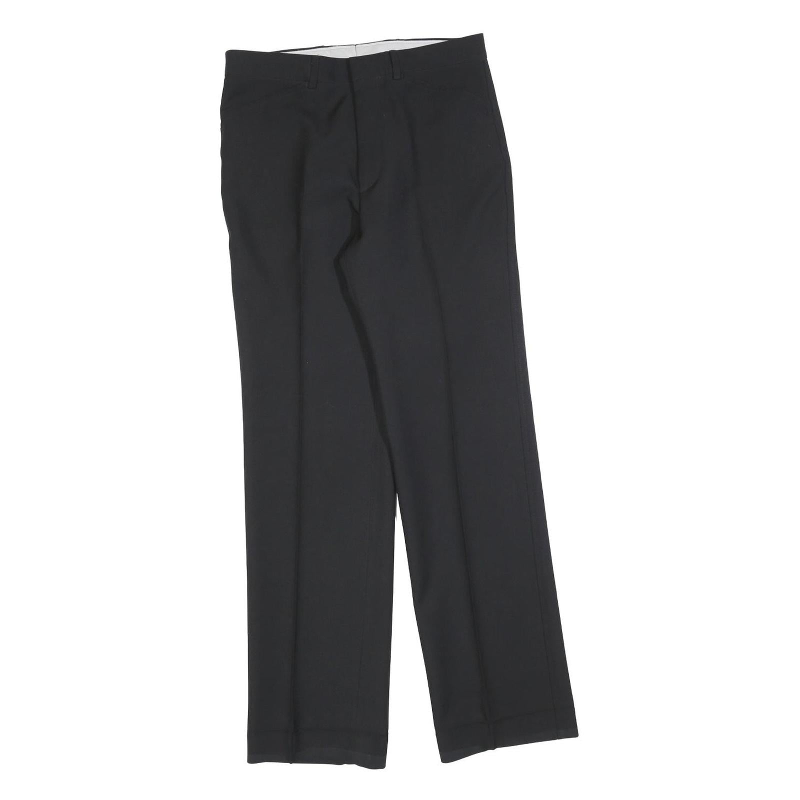 FARAH Womens Black Regular Fit Straight Polyester Trousers W30 L31 Smart Casual
