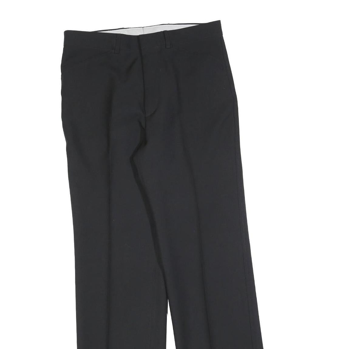 FARAH Womens Black Regular Fit Straight Polyester Trousers W30 L31 Smart Casual