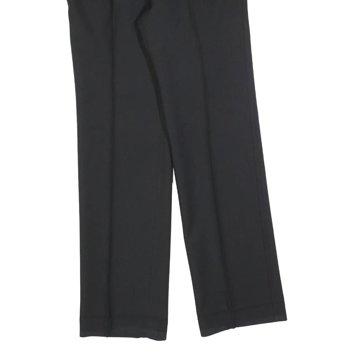 FARAH Womens Black Regular Fit Straight Polyester Trousers W30 L31 Smart Casual
