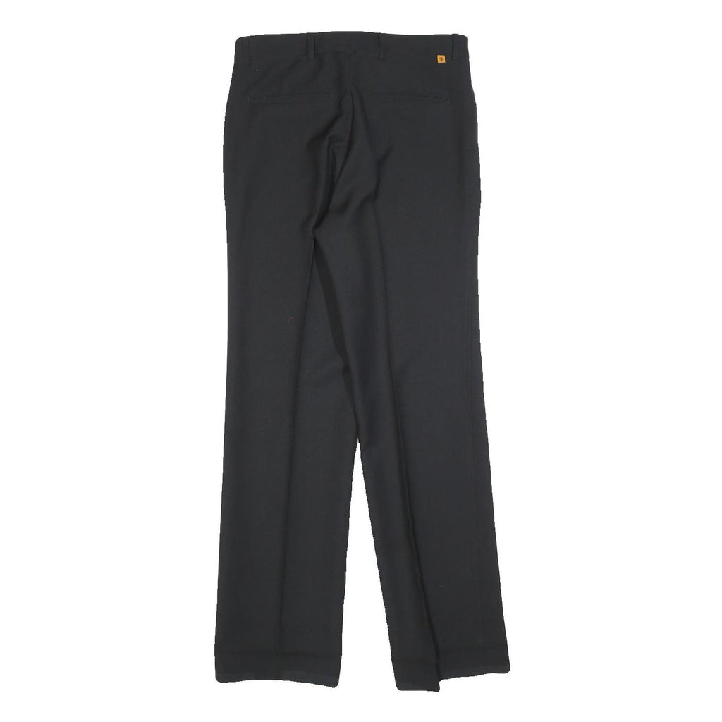 FARAH Womens Black Regular Fit Straight Polyester Trousers W30 L31 Smart Casual