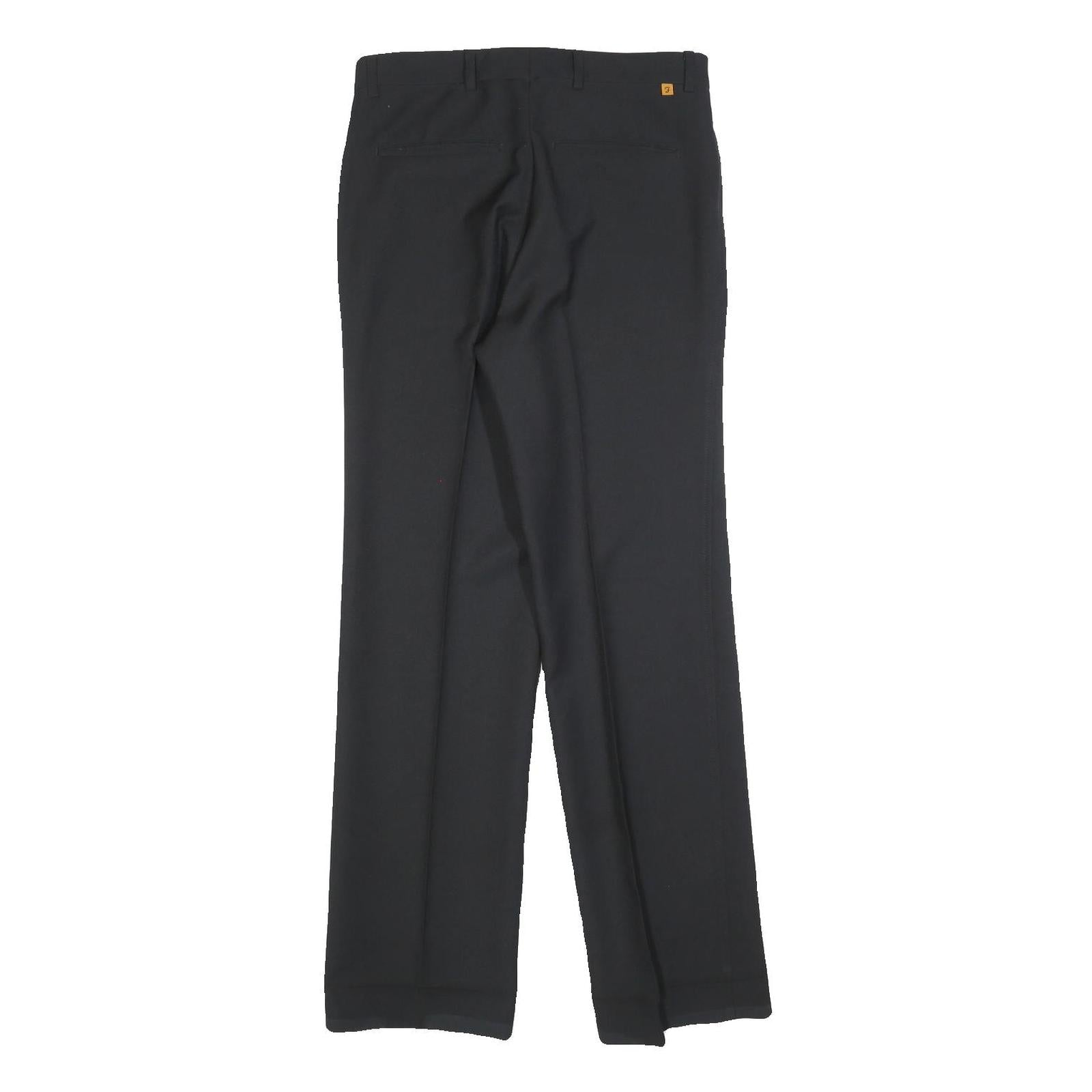 FARAH Womens Black Regular Fit Straight Polyester Trousers W30 L31 Smart Casual