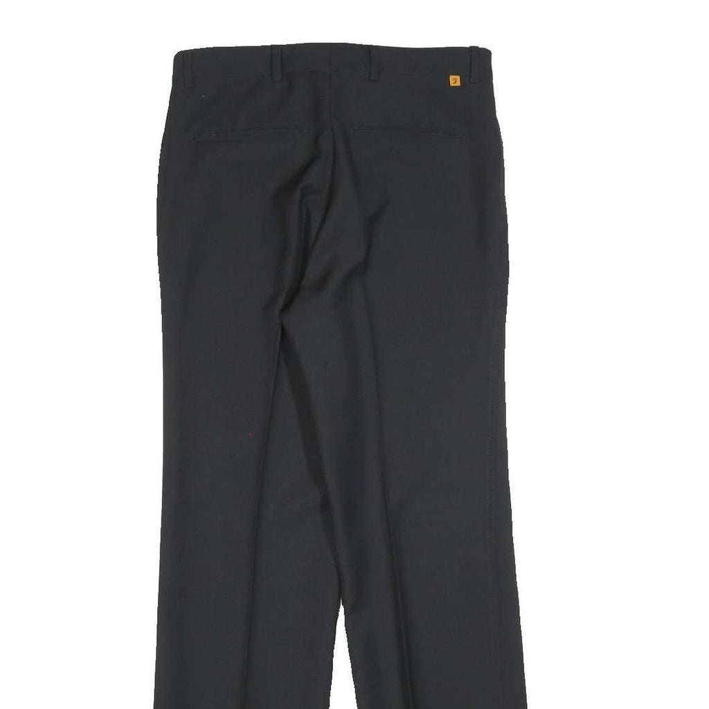FARAH Womens Black Regular Fit Straight Polyester Trousers W30 L31 Smart Casual