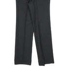 FARAH Womens Black Regular Fit Straight Polyester Trousers W30 L31 Smart Casual