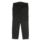 NAUTICA Mens Cotton Blend Black Slim Slim Trousers W31 L27 Casual Smart Zip