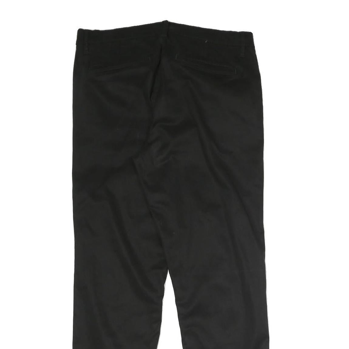 NAUTICA Mens Cotton Blend Black Slim Slim Trousers W31 L27 Casual Smart Zip