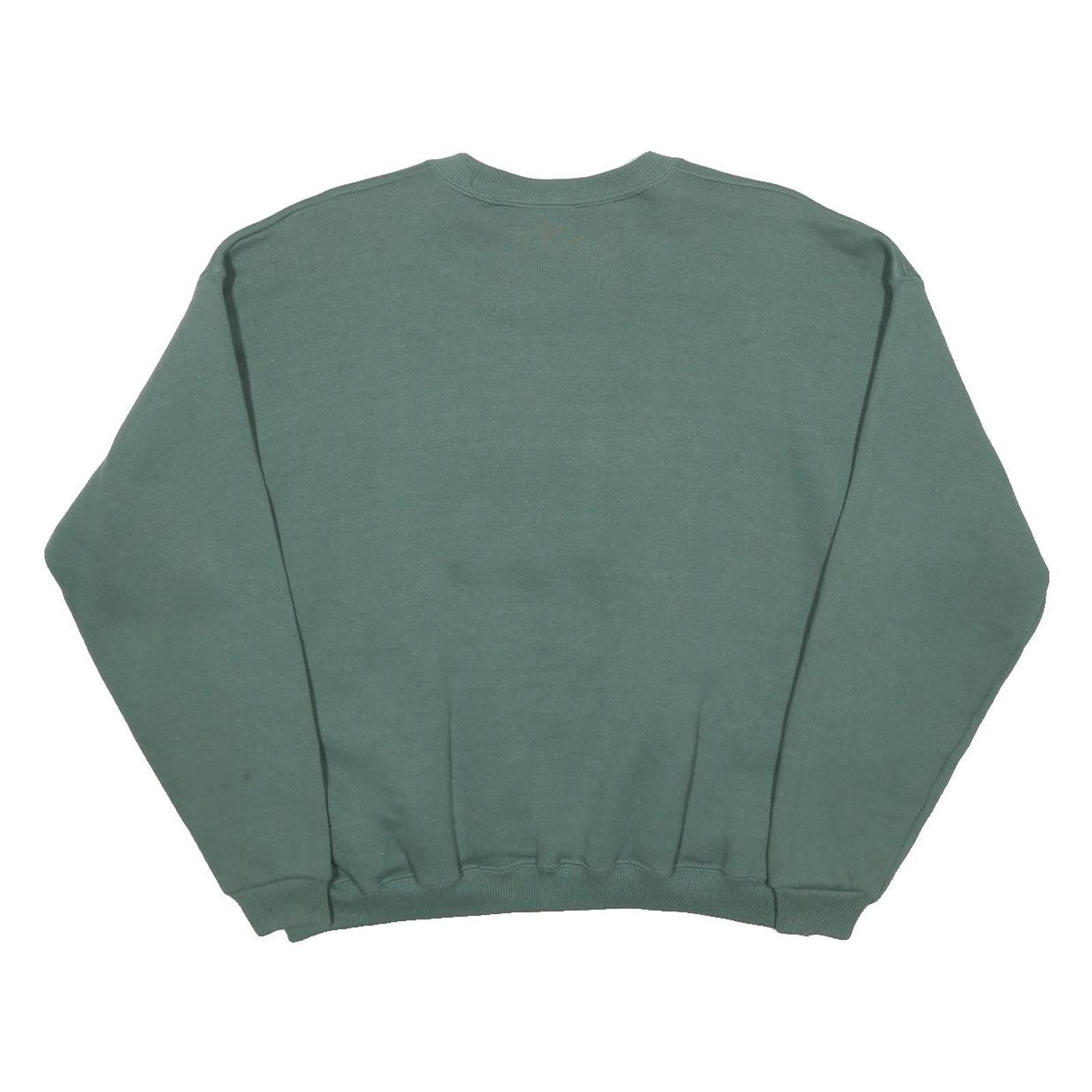 LEE Womens Green Crew Neck M Cotton Blend Casual Sweatshirt