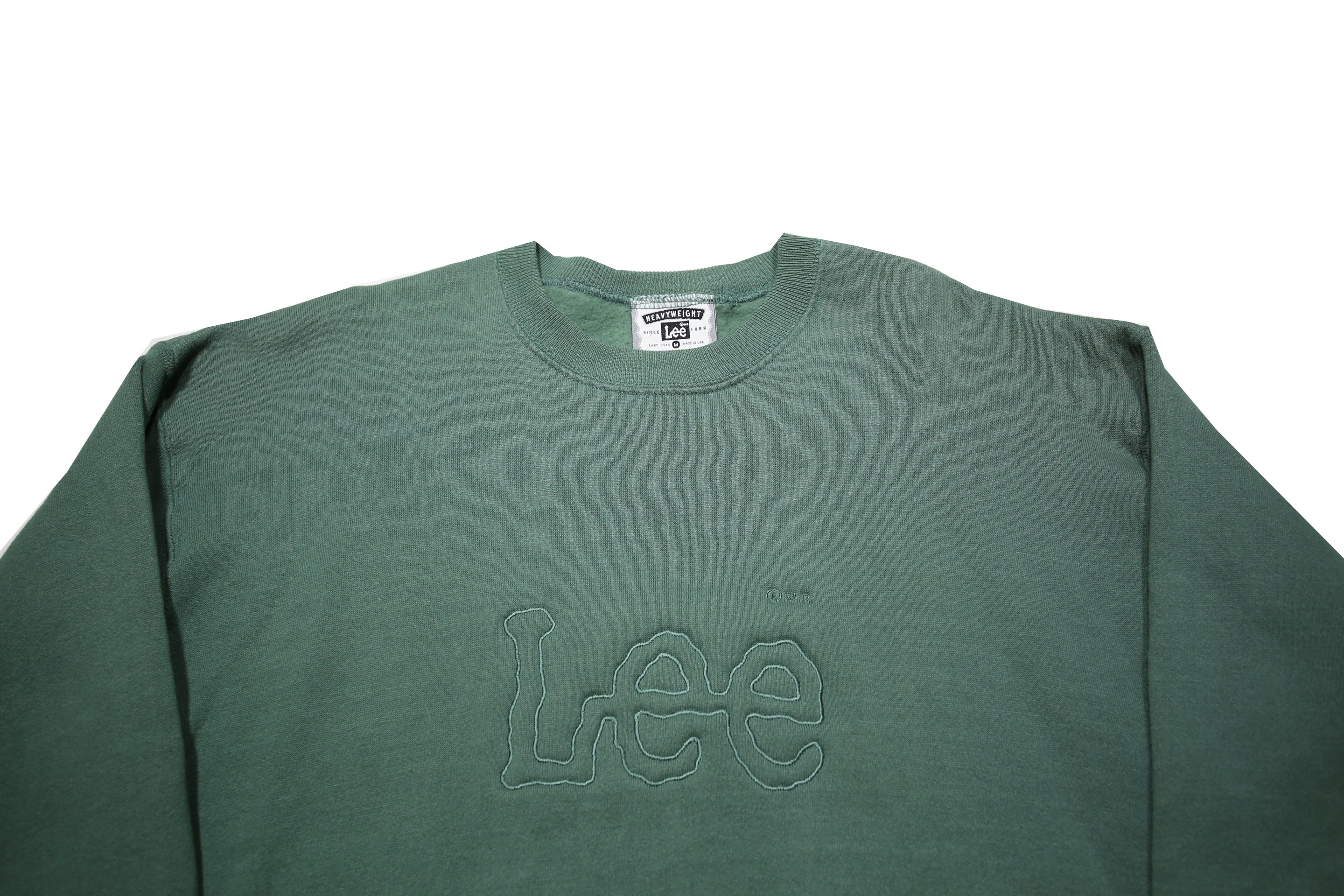 LEE Womens Green Crew Neck M Cotton Blend Casual Sweatshirt