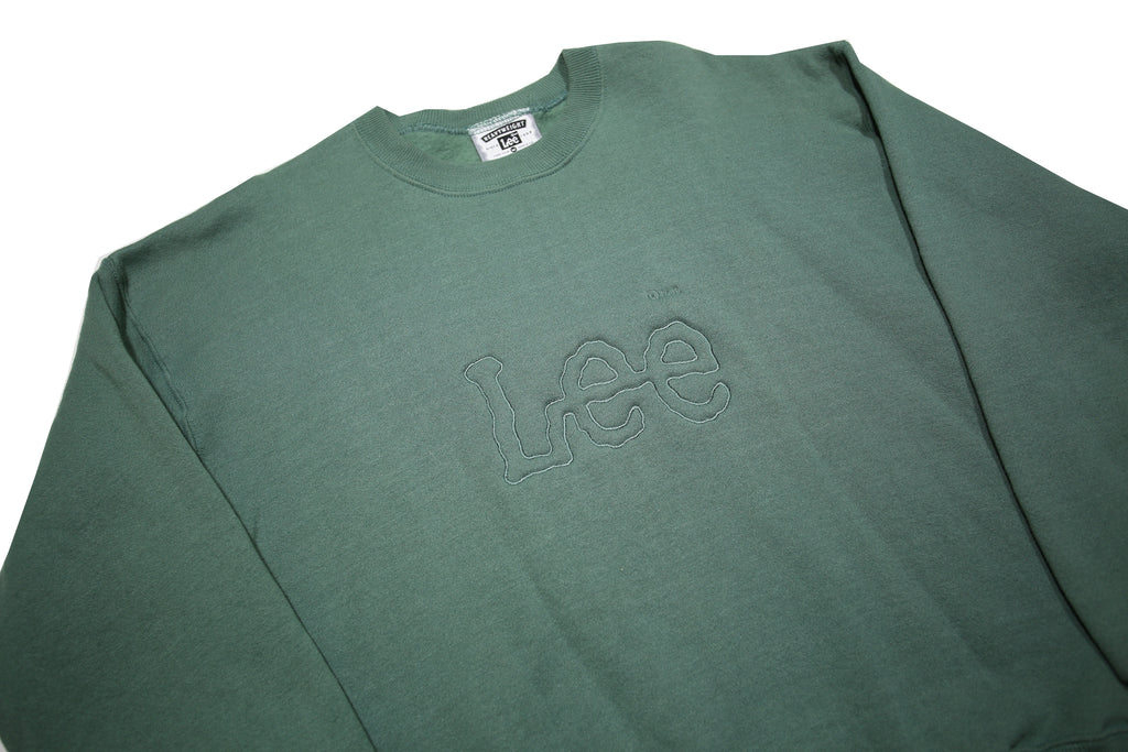 LEE Womens Green Crew Neck M Cotton Blend Casual Sweatshirt