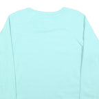 CHAMPION Womens Blue Crew Neck L Cotton Logo Sweatshirt Casual Pullover