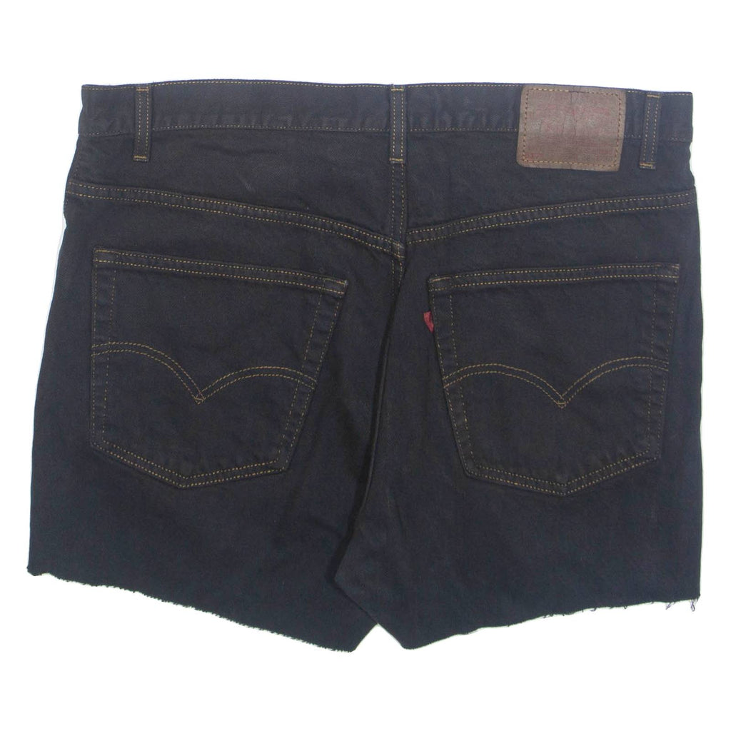 LEVI'S Womens Denim Shorts Black XL W36