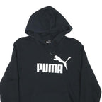 PUMA Womens Black Hoodie XL Cotton Blend Pullover Logo Print Casual