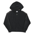 CHAMPION Womens Black Full Zip Hoodie M Logo Tape Casual Streetwear