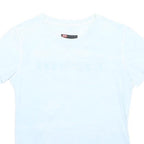 DIESEL Girls White Logo Graphic T-Shirt M Short Sleeve Crew Neck Cotton Blend