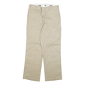 DICKIES Mens Cotton Blend Beige Regular 874 Trousers W30 L29 Classic Straight