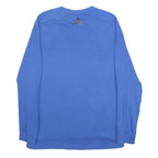 ADIDAS Mens Blue Crew Neck S Cotton Blend Sweatshirt Logo Print Casual