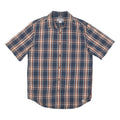 CARHARTT Mens Blue & Orange Check Shirt M Cotton Blend Casual Workwear